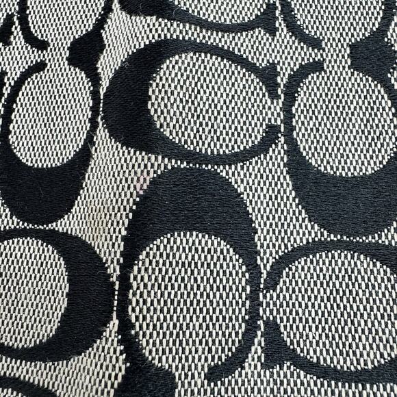 Black Signature Coach Checkbook Cover with Pen Holder - Picture 3 of 7